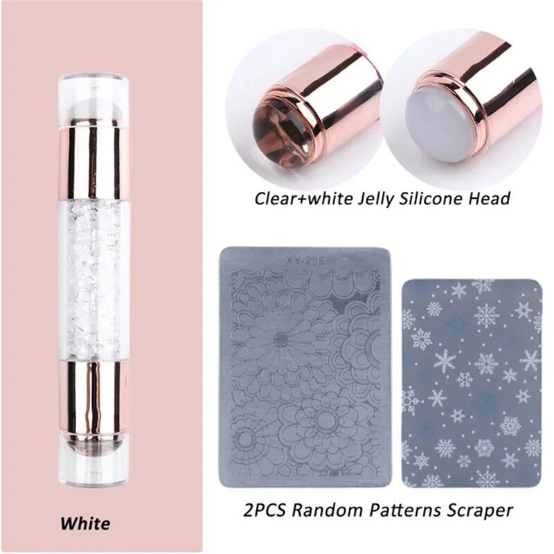 Crystal Double-Sided Nail Stamper & Art Stencil Kit