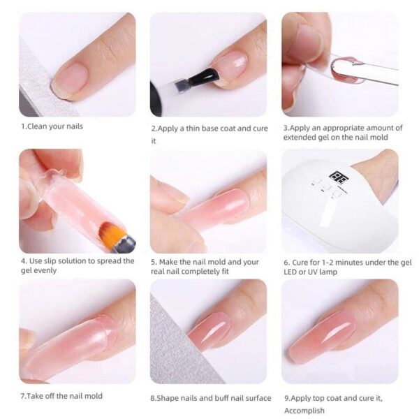 6W LED Poly Nail Gel Manicure Kit