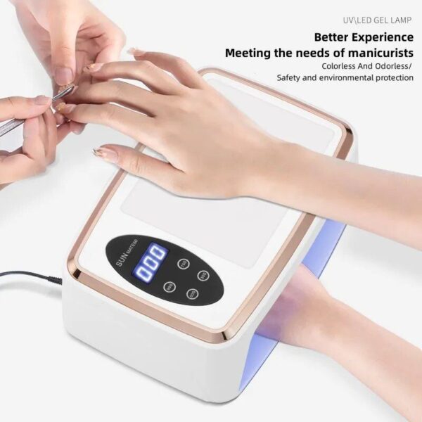 High-Efficiency 90 LED Nail Dryer – Dual Power UV/LED Lamp for All Gel Polishes