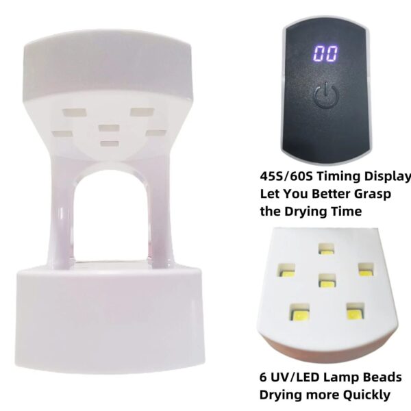 Compact UV LED Nail Dryer – Portable Mini Gel Lamp with USB, Perfect for Home & Travel