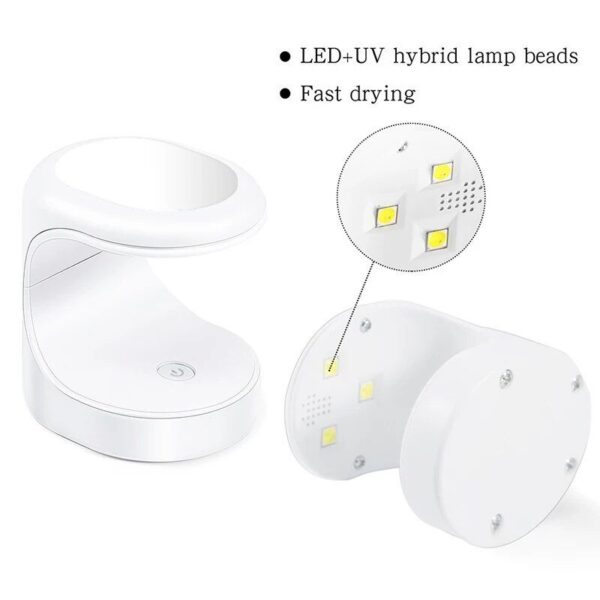 Compact UV LED Nail Dryer Lamp – USB Rechargeable Single Finger Manicure Tool