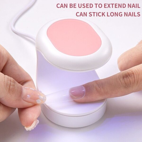 Compact UV LED Nail Dryer Lamp - USB Rechargeable Single Finger Manicure Tool - Image 2