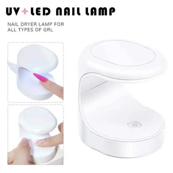 Compact UV LED Nail Dryer Lamp – USB Rechargeable Single Finger Manicure Tool