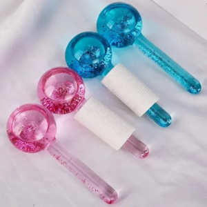 Luxury Crystal Ice Roller Set for Face and Eye Massage – Skin Rejuvenation and Tightening Tool