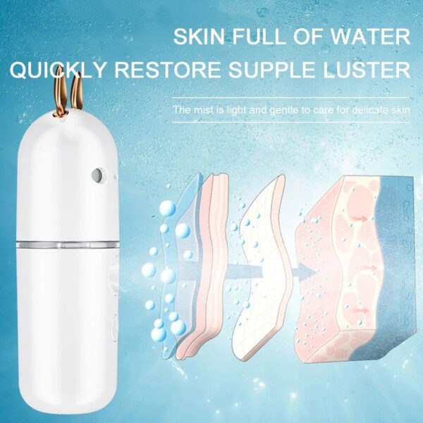 Portable Nano Facial Sprayer – USB Rechargeable Mini Humidifier for Skin Hydration and Care