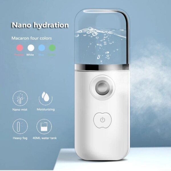 Compact Nano Facial Mist Sprayer – Portable Moisturizing Humidifier with USB Charging