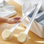 Long-Handle Exfoliating Bath Brush - Skin Massager & Shower Scrubber