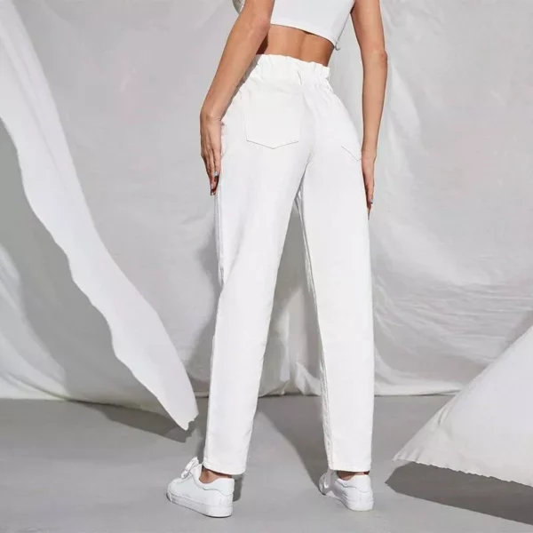 Chic High Waist Plus Size Jeans - Comfort Stretch Vintage White - Image 4