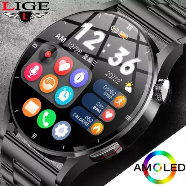 AMOLED HD Smart Watch with AI Voice & Body Temperature Detection - Image 2