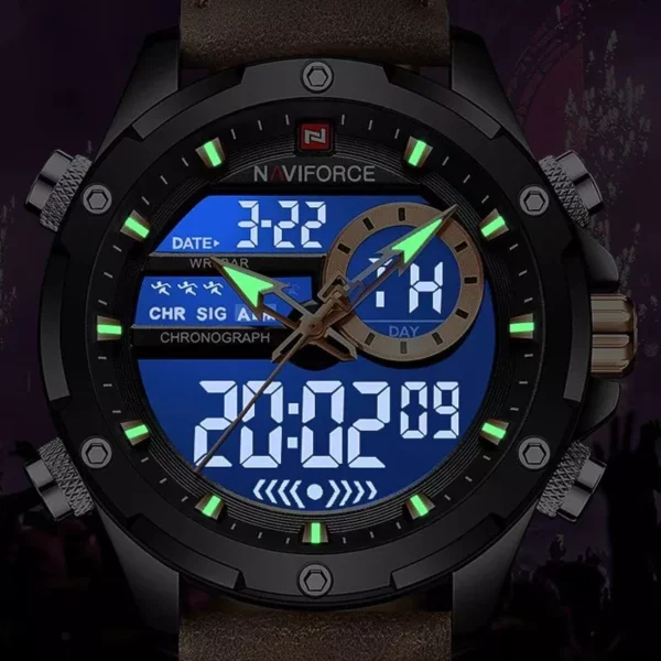 Dual Display Watch with LED Quartz Movement
