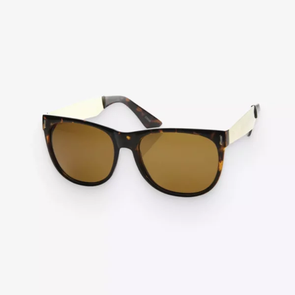 Tortoise & Amber Indie Metal-Arm Sunglasses