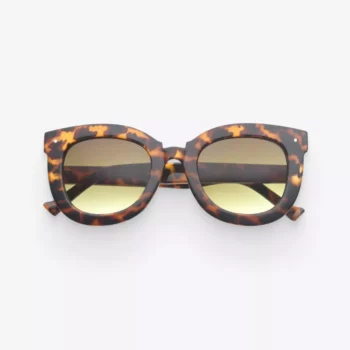 Tortoise Amber Women’s Oversize Cat-Eye Sunglasses