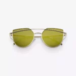 Women’s Modern Gold-Mirrored Aviator Sunglasses