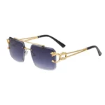 Unisex Vintage-Inspired Rimless Steampunk Sunglasses