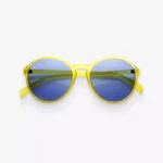 Yellow & Blue Round Retro Sunglasses