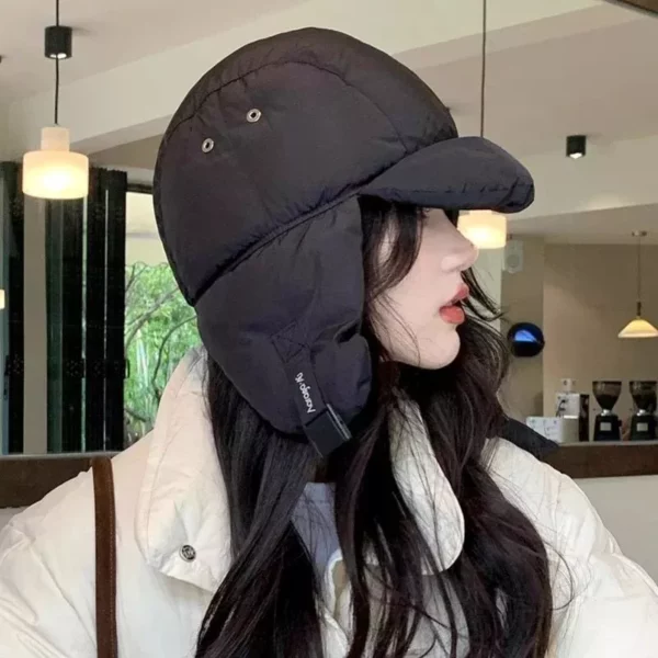 Winter Warm Unisex Retro Bomber Hat with Ear Protection for Outdoor Activities - Image 7