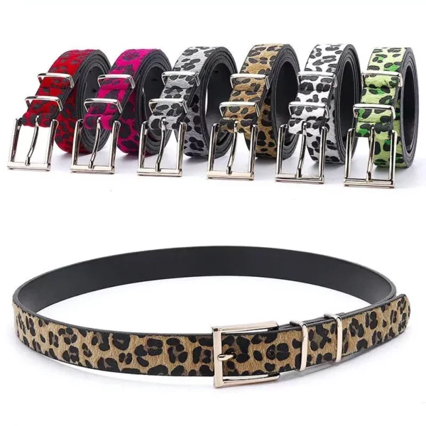 Creative Leopard Print Horse Hair Women’s Belt