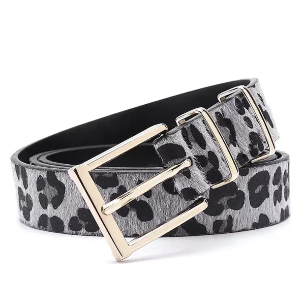 Creative Leopard Print Horse Hair Women’s Belt