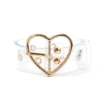 Chic Transparent PVC Women's Belt with Metal Buckle