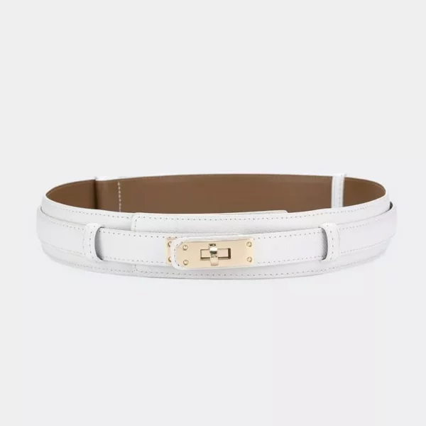 Chic Geometric Leather Waist Belt for Women