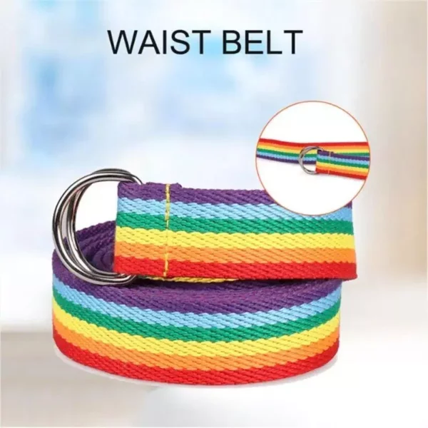 Rainbow Fabric Belt