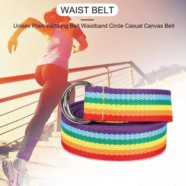 Rainbow Fabric Belt