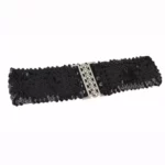 Vintage Elastic Sequin Wide Waist Belt