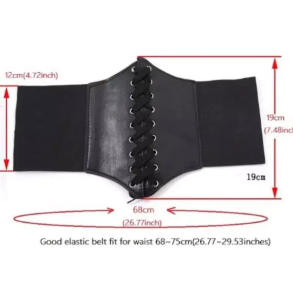 Leather Lace-up Gothic Corset Belt