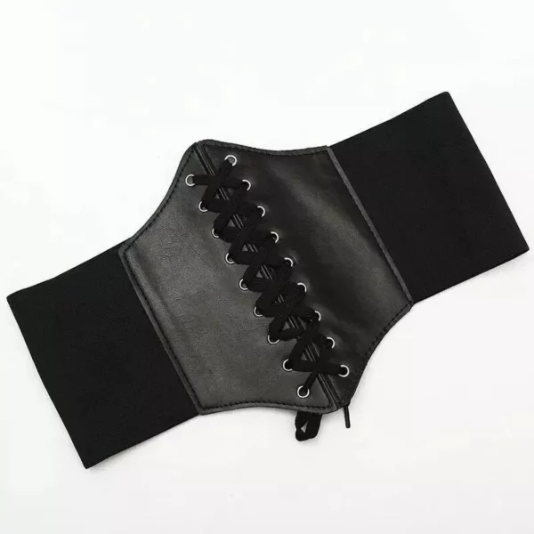 Leather Lace-up Gothic Corset Belt - Image 4