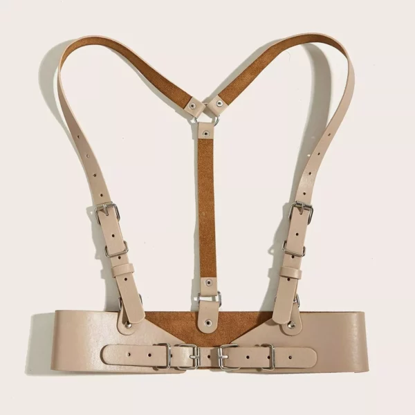 Stylish Korean Black Leather Harness Belt - Image 4