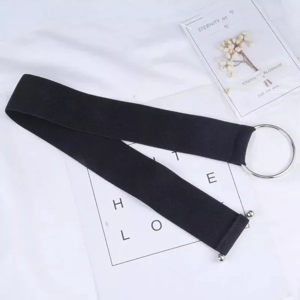 Chic Black Elastic Women’s Waistband