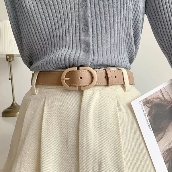 Chic Metal Buckle Women’s Belt