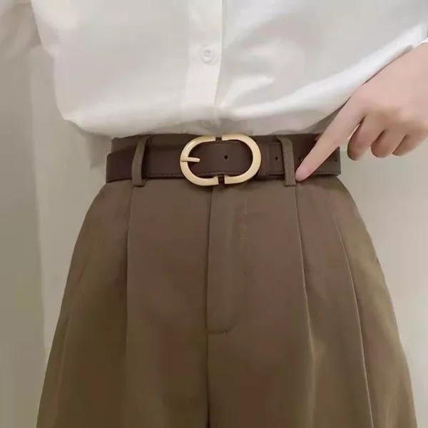 Chic Metal Buckle Women’s Belt