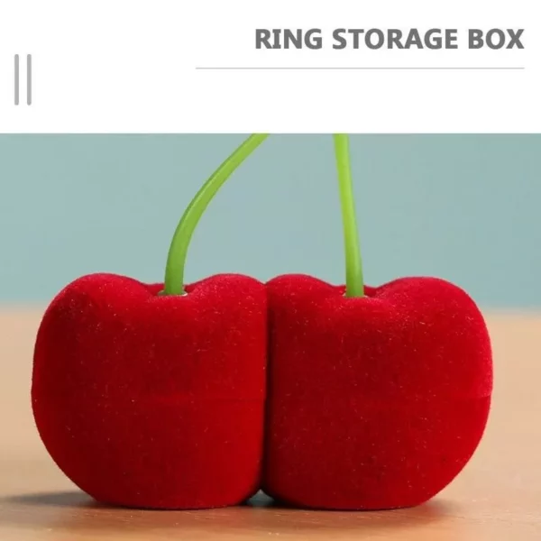 Charming Cherry-Shaped Jewelry Box – Elegant Ring & Earring Organizer for Special Occasions