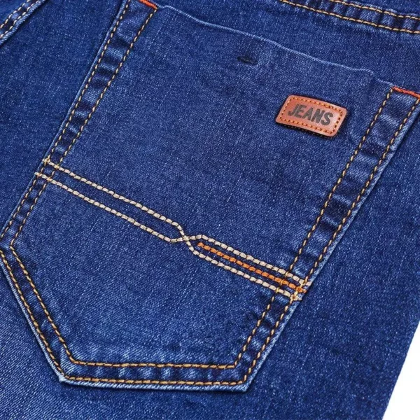 Classic Stretch Straight-Leg Men’s Denim Jeans – Versatile Casual to Business Attire