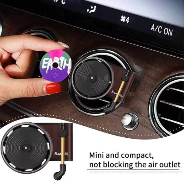 Vintage Turntable Car Air Freshener with Aromatherapy Clip - Image 2