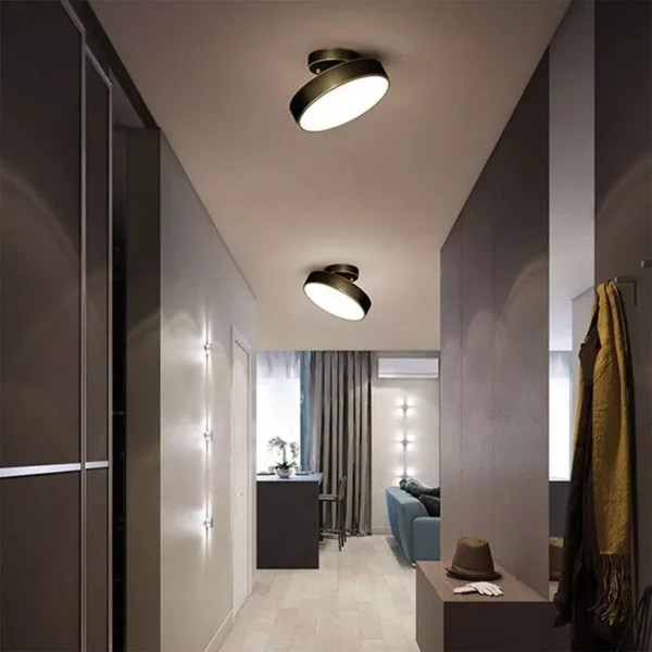 Elegant Copper Nordic Ceiling Light – Modern LED for Hallway, Aisle, and Balcony