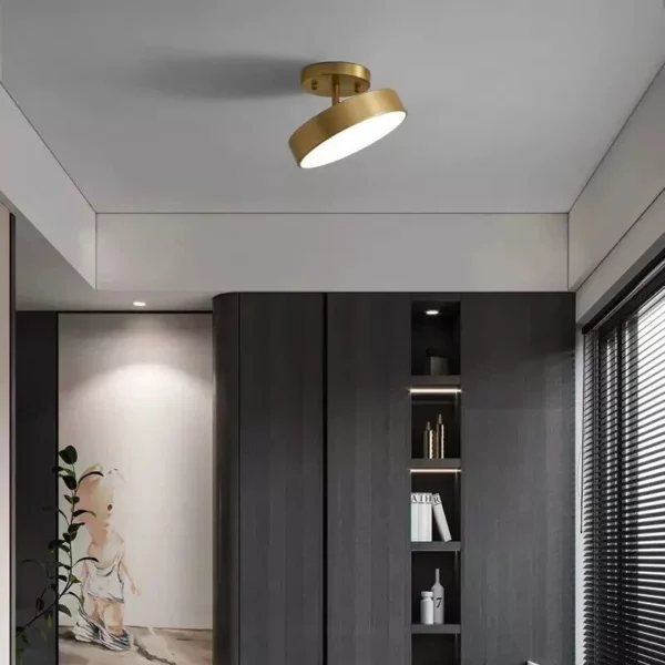 Elegant Copper Nordic Ceiling Light - Modern LED for Hallway, Aisle, and Balcony - Image 3