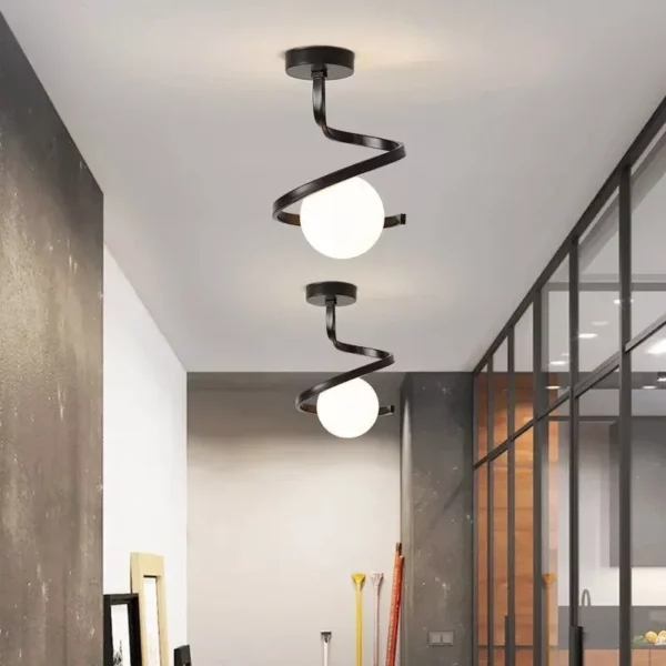 Modern LED Glass Ball Ceiling Light – Elegant Indoor Lighting for Home & Bathroom