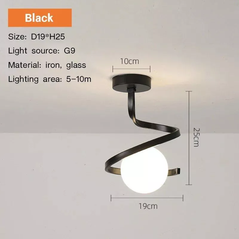 Modern LED Glass Ball Ceiling Light – Elegant Indoor Lighting for Home & Bathroom