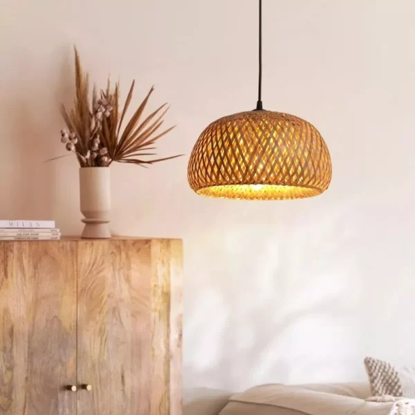 Eco-Friendly Handmade Rattan Bamboo LED Chandelier