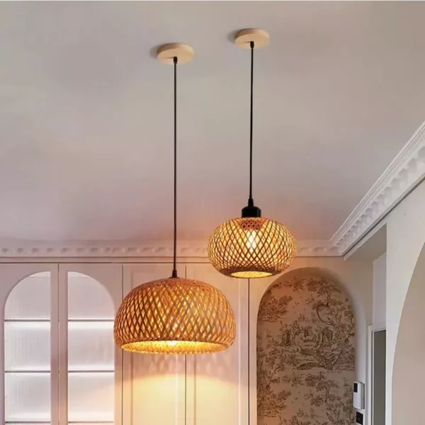 Eco-Friendly Handmade Rattan Bamboo LED Chandelier