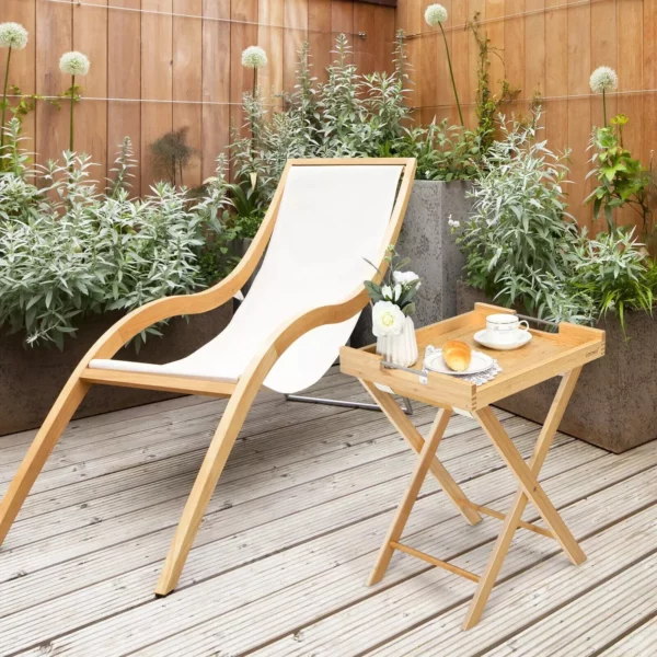 Versatile Bamboo TV Tray and Snack Side Table - Image 4