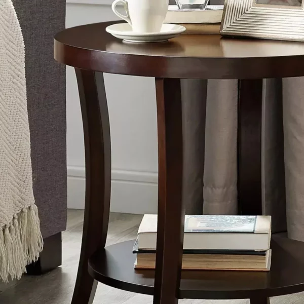 Modern Minimalist Oval Coffee Table with Storage Shelf