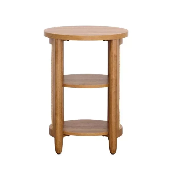 Springwood Tropical Caning Side Table with Open Shelves