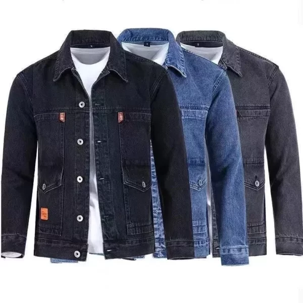 Men's Essential Denim Fleece Jacket - Warm & Stylish for Autumn/Winter S-5XL - Image 7