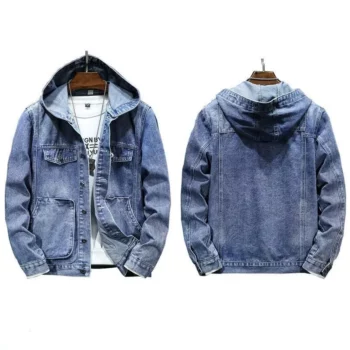 Men’s Casual Hooded Denim Jacket – Spring & Autumn Essential