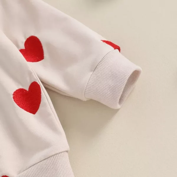 Toddler Heart Embroidery Outfit Set 6M-4T