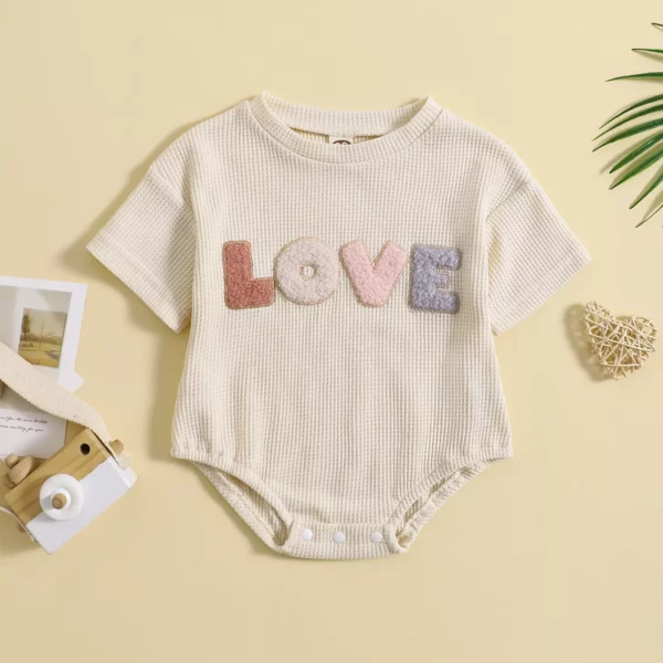 Unisex Baby Summer Heart Pattern Bodysuit