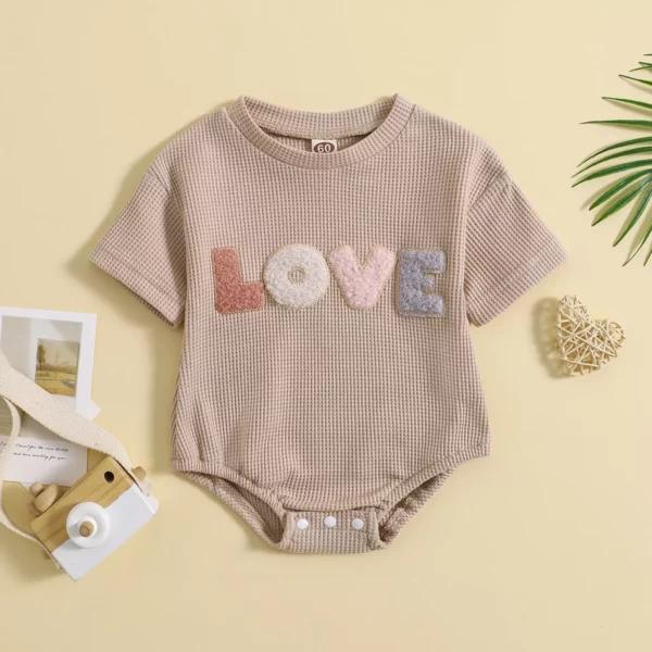 Unisex Baby Summer Heart Pattern Bodysuit